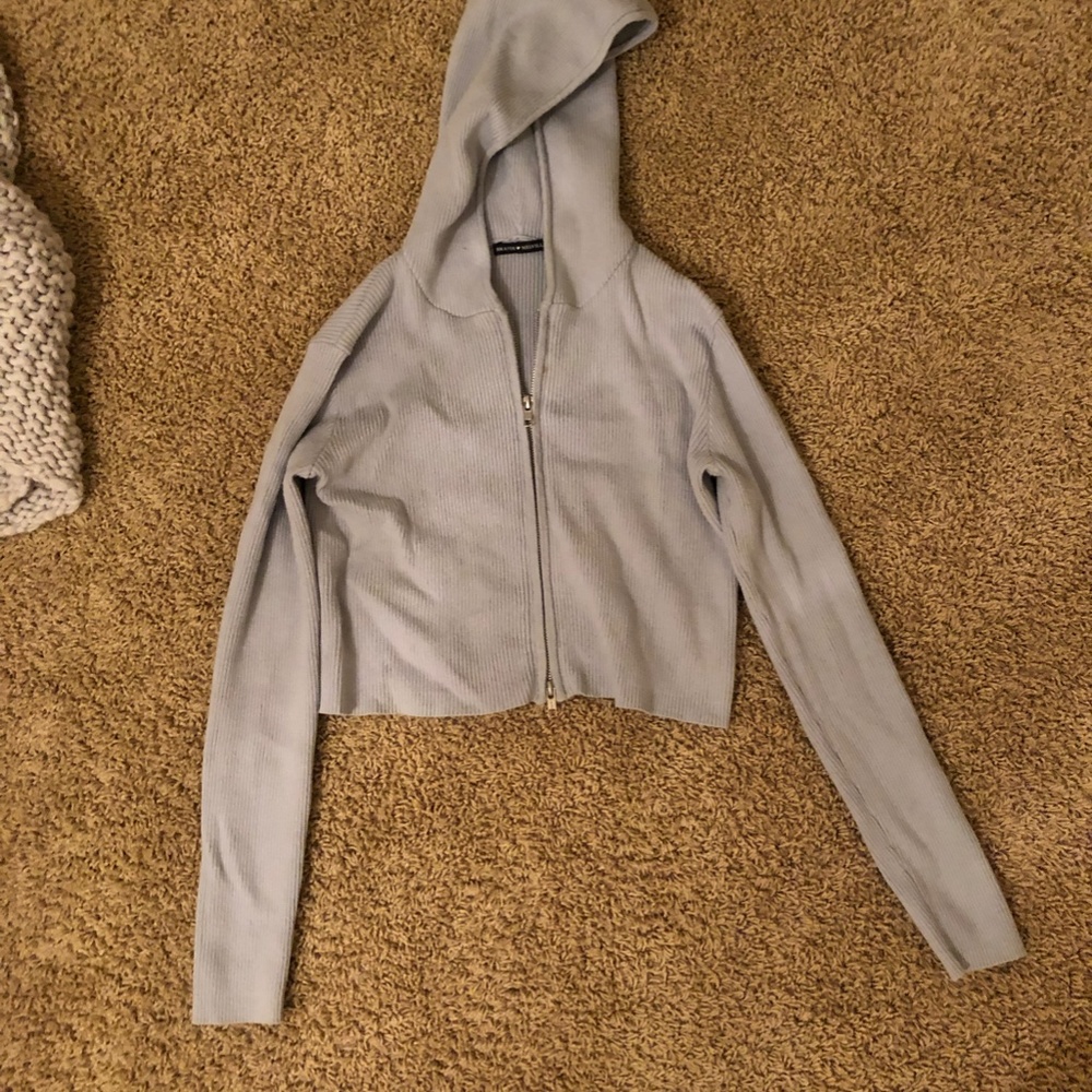 brandy cropped zip up